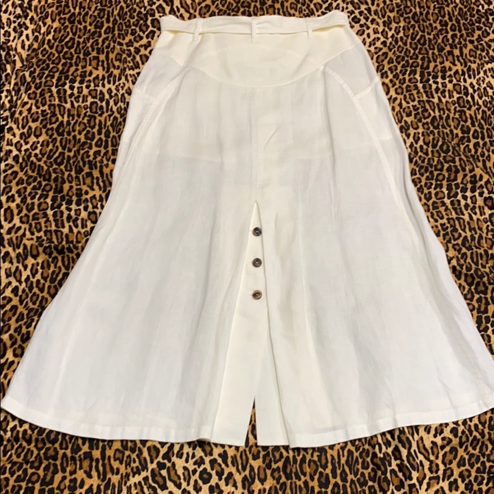 STRENESSE ICONIC IVORY LINEN MAXI SKIRT NWOT 8 - Picture 5 of 8